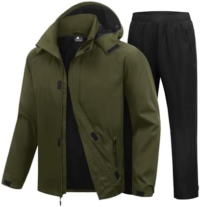 SWISSWELL Men's Rain Suits Waterproof Lightweight Windbreaker Jacket & Pant