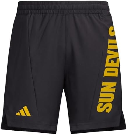 adidas Men's D4T Woven Arizona State University Shorts, Black/Team Collegiate Gold/Arizona State University, Small/5" Inseam