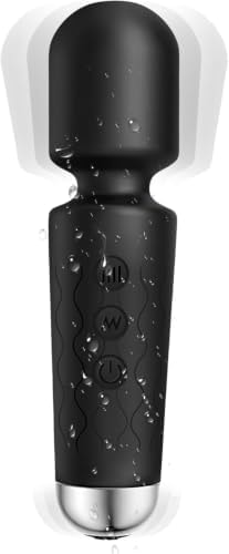 Naetxoa Personal Massager, Handheld Micro Wireless Massager, Small & Powerful, Waterproof Portable, Suitable for Relieving Neck, Leg and Shoulder Pain, Deep Black