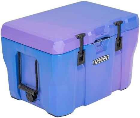 Lifetime 55 Quart Hard Cooler, High Performance Ice Chest with Drain, Made in USA