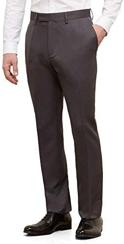 Kenneth Cole REACTION mens Urban Heather Slim Fit Flat Front dress pants, Medium Grey, 33W x 30L US