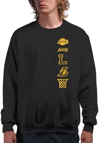 Junk Food NBA - Los Angeles Lakers Stacked Logo Adult Crewneck