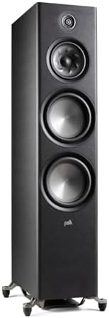 Polk Audio Reserve Series R700 Tower Speaker, 1" Tweeter, 6.5" Woofers & Dual 8" Long-Throw Drivers, Hi-Res Certified, Dolby Atmos & IMAX Enhanced for Dynamic Home Theater Audio, Black