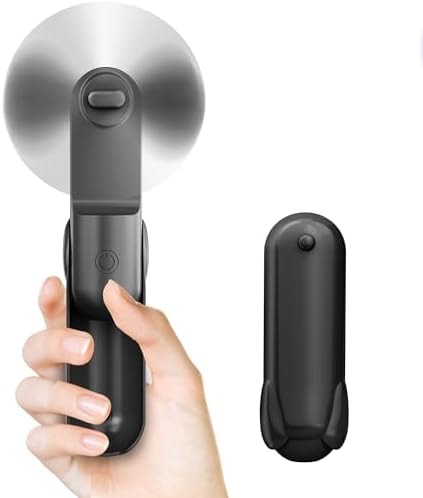 Jkjoy Mini Handheld Fan, Portable Hand Fan with USB Rechargeable, 2000 mAh Battery Operated, 3 Speeds Adjustable, 2 IN 1 Small Personal Pocket Fan for Women Girls Travel Outdoor
