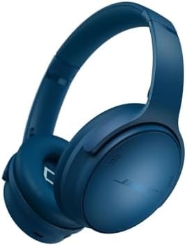 Bose QuietComfort Headphones - Wireless Bluetooth Headphones, Active Over Ear Noise Cancelling and Mic, USB-C Charging, Deep Bass, Up to 24 Hours of Playtime, Twilight Blue - Limited Edition Color