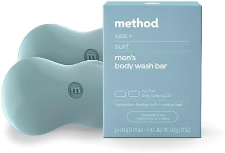 Method Bar Soap, Sea + Surf, Plastic Free, 2 bars, 5oz each