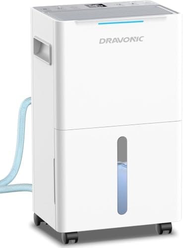 Dravonic 1500 Sq.Ft Dehumidifier for Basement, 21 Pints, Compressor, Quiet