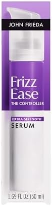 John Frieda Frizz Ease Extra Strength Hair Serum for Thick & Coarse Hair, Anti-Frizz Smoothing Serum with Argan & Coconut Oil, 1.69 fl oz
