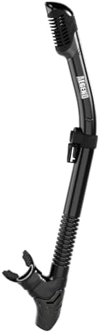 Aegend Diving Dry Snorkel for Adult & Youth - Foldable Snorkeling Gear with Top Dry Valve, Perfect for Snorkeling, Freediving, Swimming and Scuba Diving (Black)