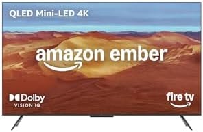 Amazon Ember 65" Mini-LED Series with Fire TV (newest model), QLED 4K UHD smart TV, Dolby Vision IQ, 144hz gaming mode, Ambient Experience, find shows faster with Alexa+