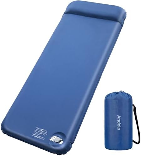 Andola Self-Inflating Sleeping Pad, Foam Camping Mattress with Pillow