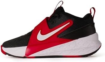 Nike Little Kid's Team Hustle D Basketball Shoes, Black/White-University Red, 1.5Y