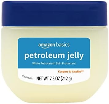 Amazon Basics Petroleum Jelly, Skin Protectant and Moisturizer for Dry Cracked Skin, Chapped Lips, Minor Cuts, Unscented, 7.5 oz, 1-Pack (Previously Solimo)
