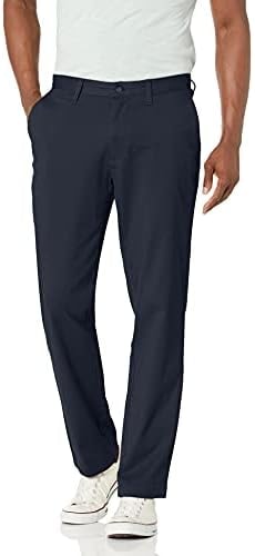 Nautica Men's Classic Fit Flat Front Stretch Solid Chino Deck Pant Pants, True Navy, 40W 32L