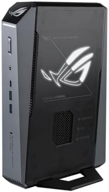 ROG GR70 Gaming Mini PC with AMD Ryzen 9 9955HX3D CPU, NVIDIA GeForce RTX 5070 Mobile GPU, 32GB DDR5 RAM, 2TB NVMe SSD, Triple-Fan QuietFlow Cooling, Wi-Fi 7, BT 5.4, extensive I/O, and ARGB Lighting