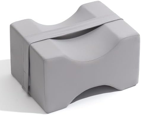 UJPFEO Knee Pillow for Side Sleepers, Leg Pillow for Sciatica, Back, HIPS, Knees, Joints Pain Relief,Pillows for Between Legs While Sleeping Spine Alignment Support & Relieves Pressure,Arctic Gray