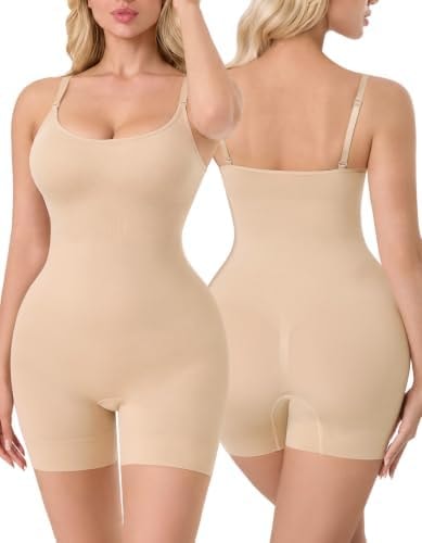 SIMIYA Bodysuit for Women Shapewear Tummy Control Body Suit Built In Bras