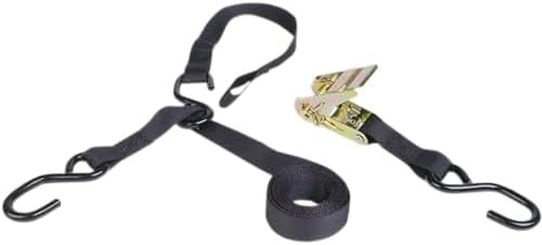 Ratchet Tie Down, 8', Triple Hook and Soft Hook