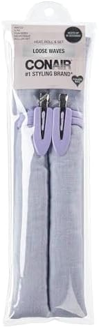 Conair Extra-Long Microwave Hair Curlers, Flaxseed Hair Rollers for Women Provide Curls and Waves, Microwave for Quick Styling, 5-Piece Set with Reusable Bag