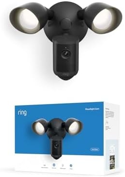 Ring Floodlight Cam 2K (newest model), Wired, Home or business security, Wide-Angle Retinal 2K Video, 6x Enhanced Zoom, Ultra-Bright Floodlights, Black