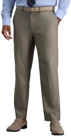 Haggar Men's JMH Slim Fit Dress Pant Oatmeal