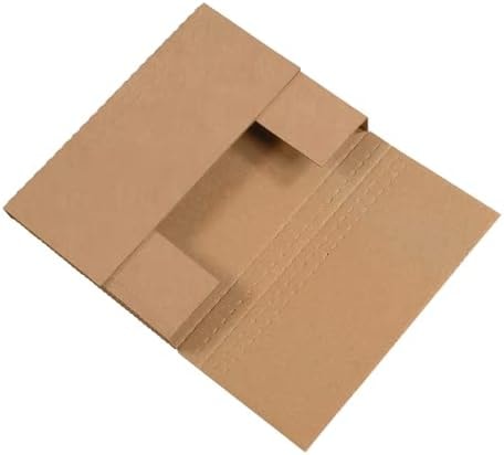 Tape Logic Literature Mailer, 12 1/8" x 9 1/8" x 2", Kraft (Pack of 50) Easy-fold mailer document, catalog, brochures, books.