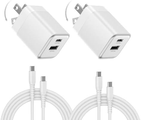 wegear 30W Fast Charger, Dual Port USB C Wall Charger with Foldable Plug