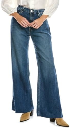 HUDSON Womens Jodie High Rise, Loose, Wide Leg Jeans, Stages, 27 US