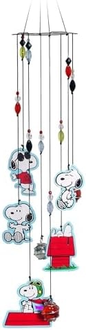Spoontiques Snoopy Wind Chime - Outdoor Garden Décor - Decorative Chimes for Yard, Garden, Backyard and Patio Decoration