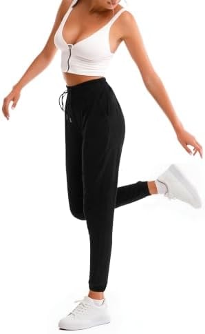 Stanpetix Sweatpants for Women with Pockets Black Medium