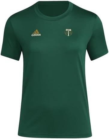 adidas Women's Portland Timbers Local Stoic Short Sleeve Pre-game T-shirt, Dark Green, XX-Large Tall