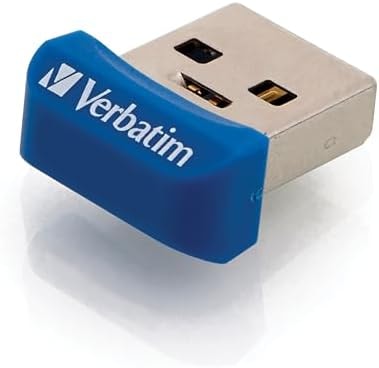 Verbatim 32GB Store 'n' Stay Nano USB 3.2 Gen 1 Flash Drive Snag-Free Low Profile Thumb Drive - Blue