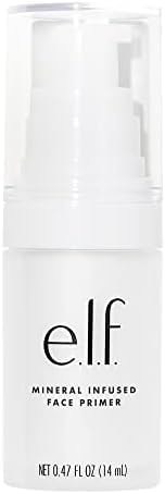 e.l.f. Mineral Infused Face Primer, Primer For A Smooth Foundation Base, Fills In Fine Lines & Refines Complexion, Vegan & Cruelty-free, Small