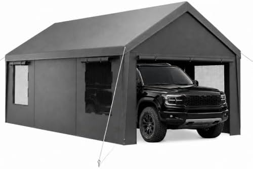 Velway Carport Canopy & Portable Garage, 12 x 20 FT