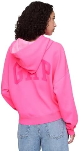 GAP Women's Logo Hoodie Hooded Pull-On Sweatshirt, Standout Pink Ii, X-Small