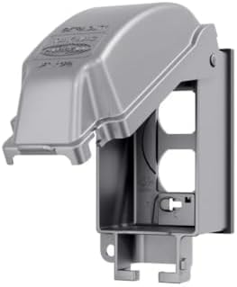 TayMac RaynGuard 1-Gang Weatherproof In-Use Outlet Cover, Vertical, Gray
