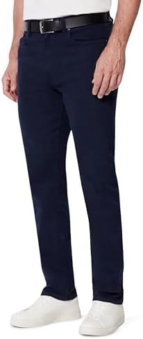 Amazon Essentials Men's Regular Fit Garment Dyed Five Pocket Pant, Navy, 33W x 30L