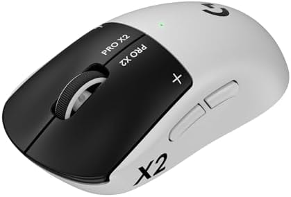 Logitech G PRO X2 SUPERSTRIKE Wireless Gaming Mouse: Customizable Rapid Trigger Magnetic Analog Switches, Adjustable Click Haptics, 61g Ultra Lightweight, USB-C, <8K Polling, for PC/Mac - Black/White