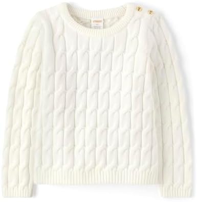 Gymboree,and Toddler Long Sleeve Cable Knit Sweaters,Off-White,12-18 Months