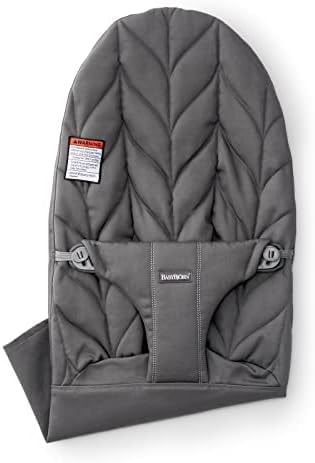 BabyBjörn Fabric Seat for Bouncer, Cotton, Petal Quilt, Anthracite
