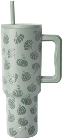 Simple Modern Halloween Tumbler with Handle | 40oz | Pumpkins