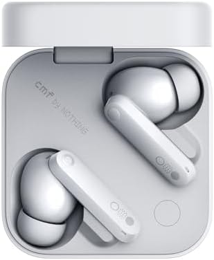 CMF Buds Pro 2 Wireless Earbuds with Smart Dial, 50dB Hybrid Noise Cancelling Earbuds Wireless Bluetooth 5.3, 11mm Bass with LDAC, 6 Hi-Res Audio Mics, 43H Playtime, Fast Charging Case, Light Grey