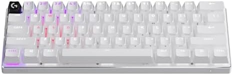 Logitech G PRO X 60 Lightspeed Wireless Gaming Keyboard, Ultra Compact TKL 60% Mechanical Keyboard for Windows PC, LIGHTSYNC RGB, Dual-Shot PBT Keycaps, GX Optical Tactile Switches - White