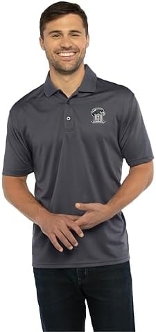 Vantage Apparel Grey Poly Polo, Northeastern State Riverhawks, L