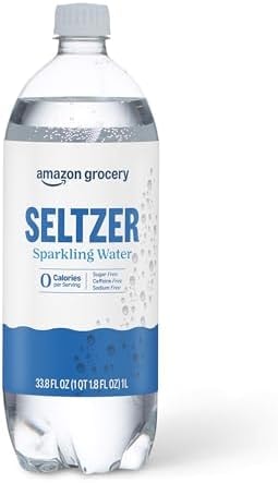 Amazon Grocery, Seltzer Sparkling Water, 33.8 Fl Oz