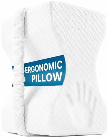 UJPFEO Knee Pillow for Side Sleepers,Leg Pillow for Sciatica,Back,HIPS,Knees,Joints Pain Relief,Pillows for Between Legs While Sleeping Spine Alignment Support & Relieves Pressure,White