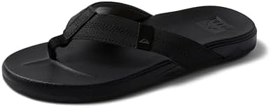 REEF Men's Sandals, Cushion Phantom, Black, 6