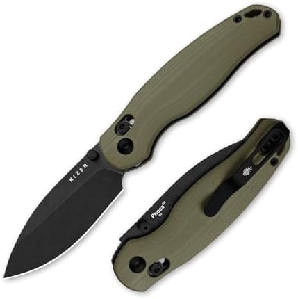 Kizer Phoca CD Pocket Knife, 2.95" Drop Point D2 Blade Folding Knives
