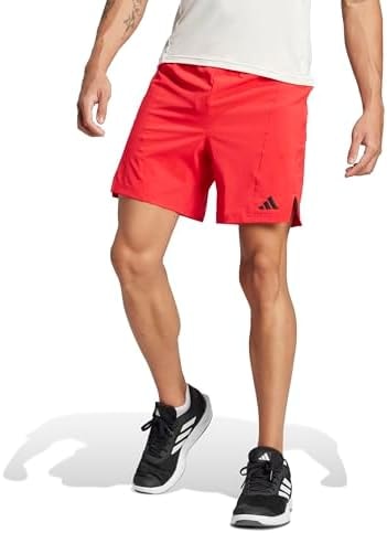 adidas Men's Designed for Training Workout Shorts, Pure Ruby, X-Large/9" Inseam