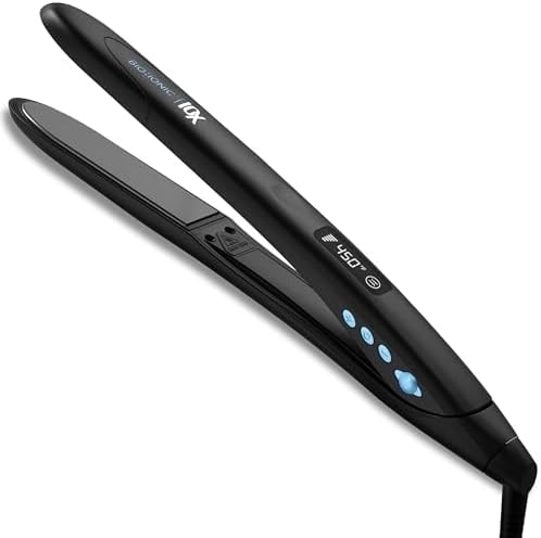 Bio Ionic 10X Styling Iron Hair Straightener with 1" Sonic Vibrating Plates